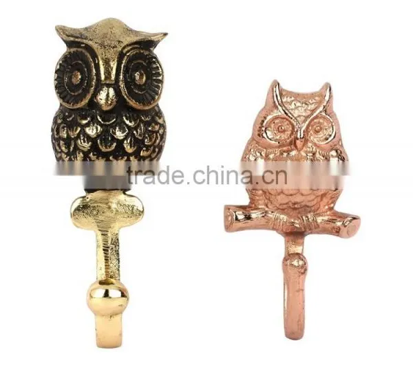 Owl Shape Black and Copper Finish Brass Key Holder , Decorative Item