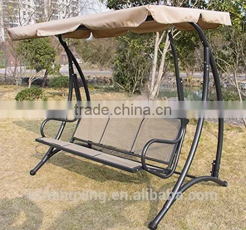 Outdoor Garden Yard 3 Person Canopy Swing Hammock Chair photo-3