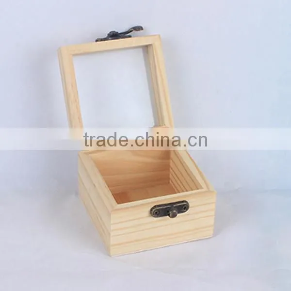 High-grade Wooden Packaging Box Transparent Window Custom Display Wood Box