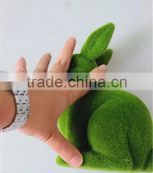 Home and Garden Easy Shopping Decorative 30cm Height Artificial Green Grass Moss Bunny Easter Rabbit E10 26T09 photo-3