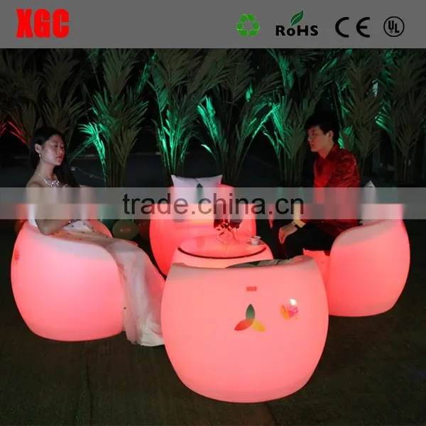 Coffee Shop Furniture Led Glowing Colored Tables and Chairs photo-2