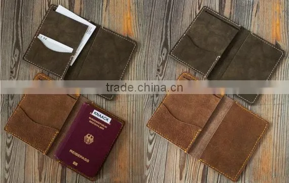 Unique Leather Passport Holder With Card Slot Place Card Holder OEM the Best Design photo-5