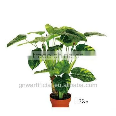 GNW G126 Wholesal Foliage Artificial Plant Indoor With Green UV Plastic Leaves for Aquariums photo-4