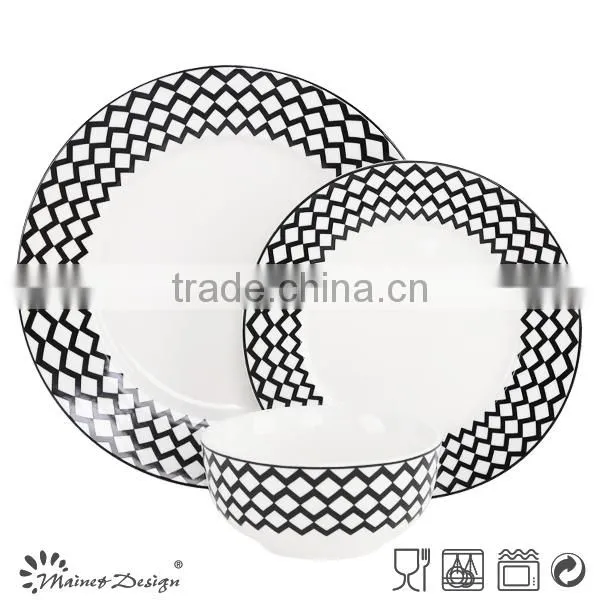 White High Quality Ceramic Porcelain Popular Design Latest Dinner Set photo-4