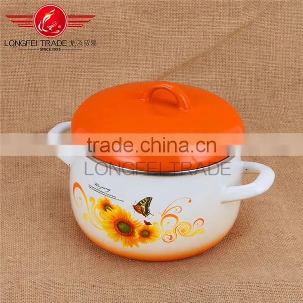 Hot Selling Enamel Casserole / Enamel Cookware Flower Pot photo-2