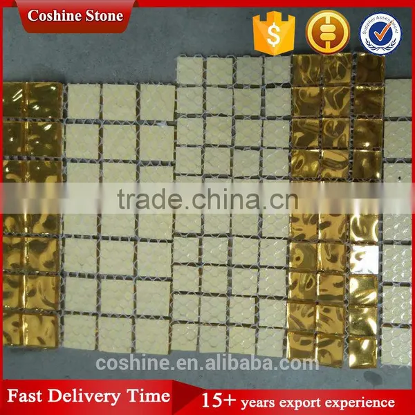 Popular Wall Covering Starbright Glass Gold Mosaic Tile photo-5