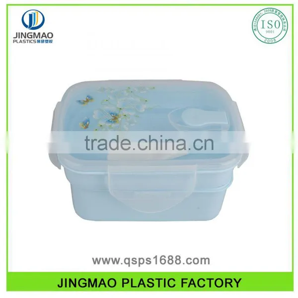 2Layers Microwave Using Customized Logo Plastic Lunch Box photo-3