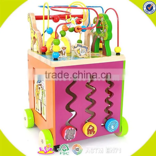 Wholesale Wooden Multifunction Baby Walkers Best Gift Kids Wooden Stroller Baby Walker Educational Wooden Baby Walker W16E040 photo-5