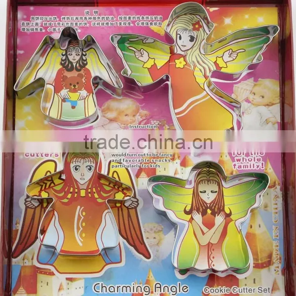 Metal Christmas Cookie Cutters Angel Cookie Cutter Embossed,tool Shaped Cookie Cutters photo-5