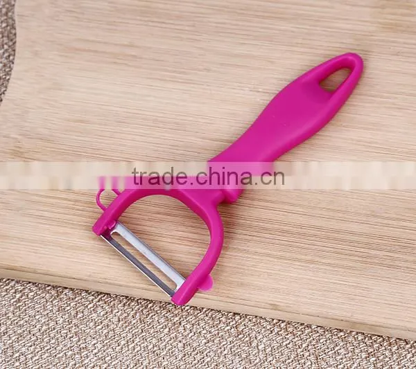Hot Pink Stainless Steel Kitchen Potato Grater Peeler photo-4
