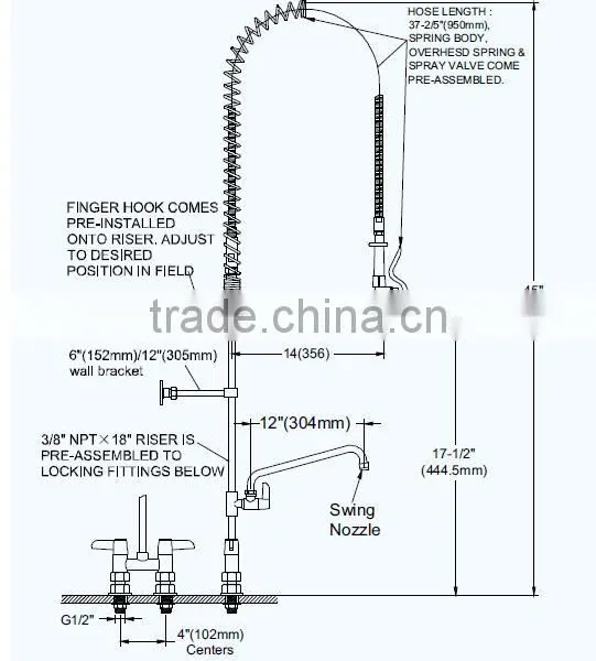 Stainless Steel Die Casting Pre Rinse Ceramic Kitchen Accessories photo-3