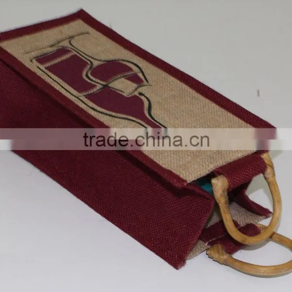 New Generation Eco-friendly One Bottle Wine Bag , Burlap Wine Tote , Burlap Tote photo-3