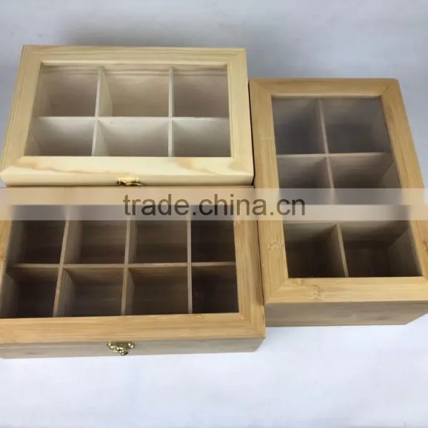 Custom Luxury Finish Bamboo/wooden Tea Box With 8 Compartments photo-2