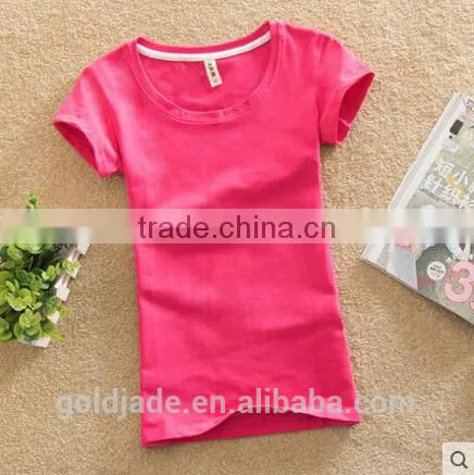 Customized Manufactorying Plain Ladies Short-sleeve T Shirt photo-6