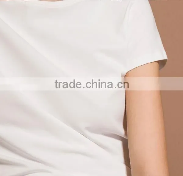 2016 New Fashion Summer Cotton Women Blank O-neck Short Sleeve T Shirts photo-6