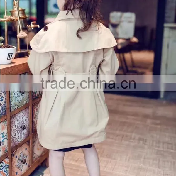 Fall Boutique Girl Clothing Unique Baby Girl Names Classic Double-breasted Fashion Casual Windbreaker Jacket photo-6