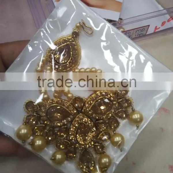 JHOOMAR JHUMAR Side Passa TIKA PEARL GOLD Crystal Hair Accessory photo-2