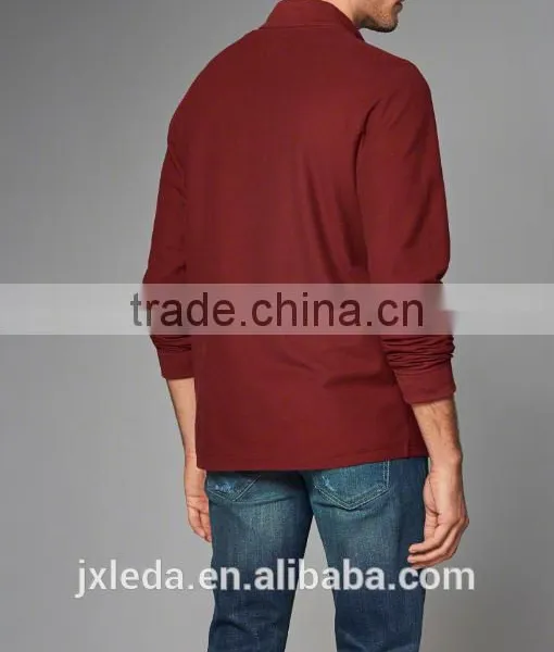 Fashion 100% Cotton Cheap Custom Printed T-shirt Long Sleeve Men Plain t Shirt Tall Tee With a Quarter Zipper Front Neckline photo-6