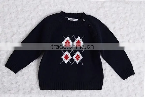 Argyle Design Baby Boys Candy Color Winter Pullover photo-2