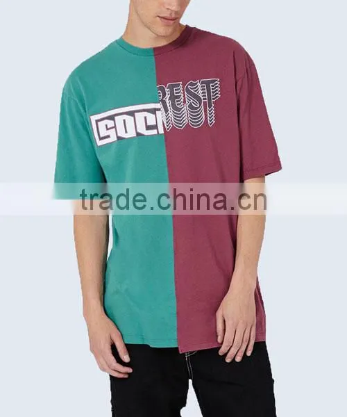 Custom Latest Men Asymmetric Personality Trend T - Shirts photo-2