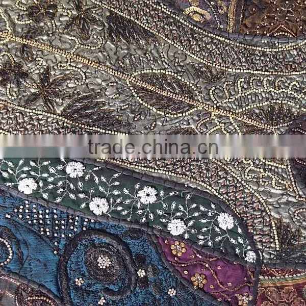 Designer Interior Decoration Ethnic Sari Pillow 26" photo-3