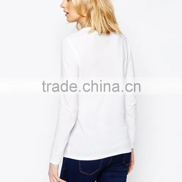 100% Cotton Long Sleeve Fashion Knitted Fabric o Neck Maternity Top Clothes photo-3