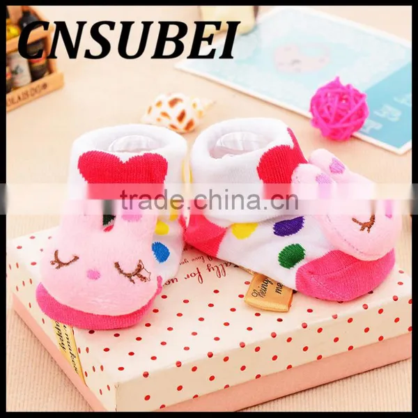Wholesale Cute Cartoon Baby Anti-slip Socks Newborn Baby Three Dimensional Doll Cotton Tube Socks photo-3