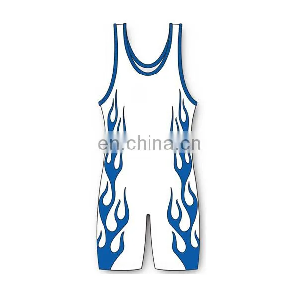 Cheap Wholesale Custom Made Sublimated Printing Wrestling Singlets, Wrestling Suit, photo-5