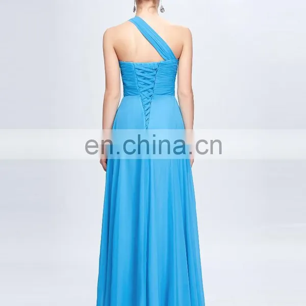 Grace Karin One Shoulder Long Chiffon Evening Gowns Party Gowns CL3120-3 photo-3