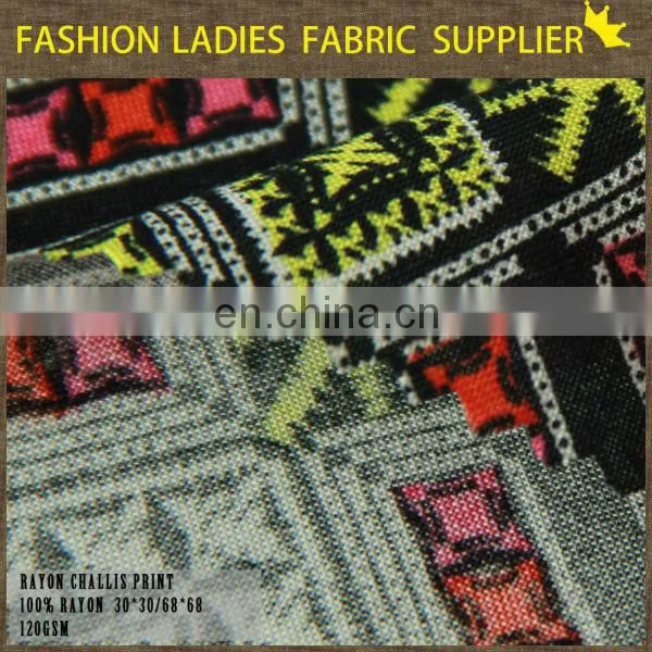 NEW FASHION VINTAGE STYLE CHALLIS PRINT 100% RAYON FABRIC photo-2