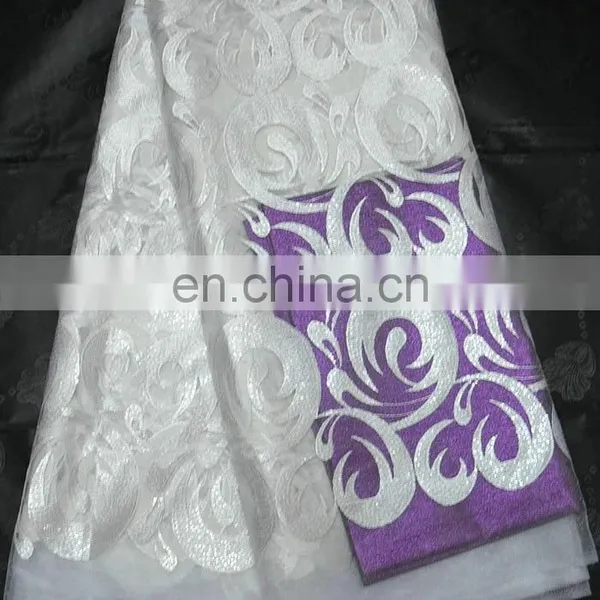 Latest Fashion Embroidery Organza Lace With Sequins(FL720) photo-4