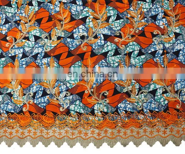 2016 Hot Selling African 6 Yards Colorful Wax Printed Guipure Lace Fabric for Party photo-2