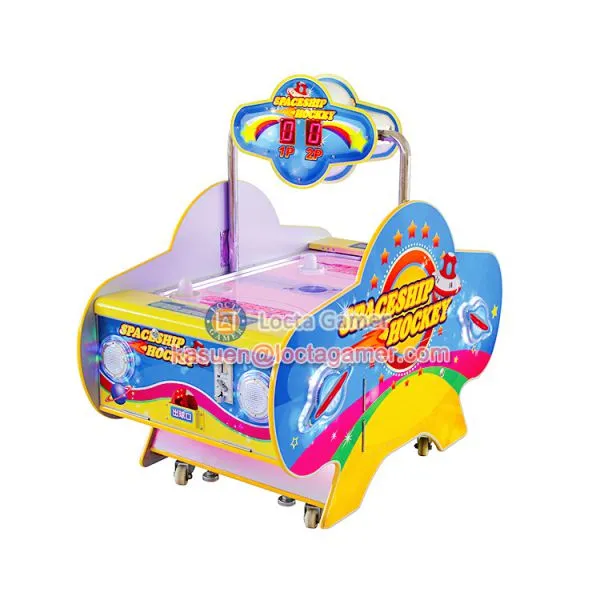 Zhongshan Locta Amusement Redemption Equipment, Spaceship Hockey 2P Game Machine for Kids, Coin Operated, Throwing Ball photo-2