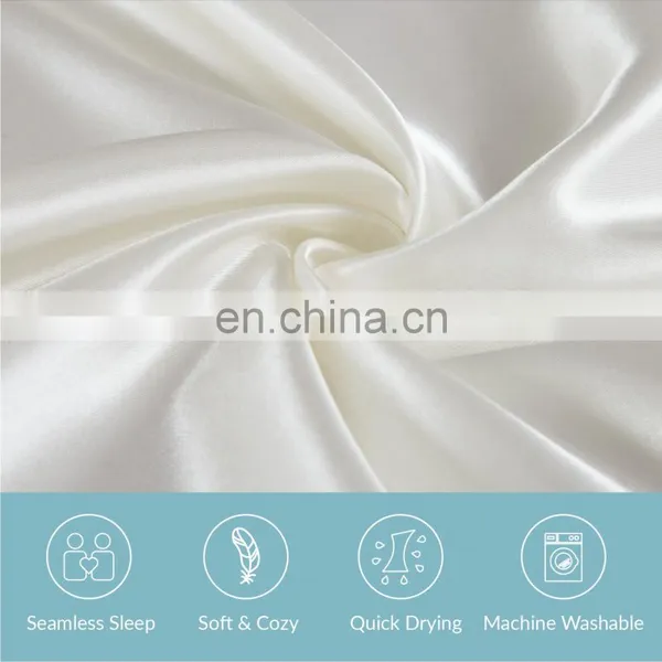 Soft Seamless Sleeping Plain Natural Silk Satin Body Pillowcase For Pregnant Women photo-4