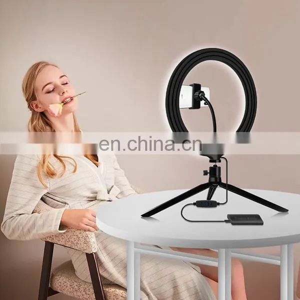 10 Inch 26 cm Dimmable LED Desktop Live Broadcast Makeup Photographic Selfie Led Ring Light photo-3