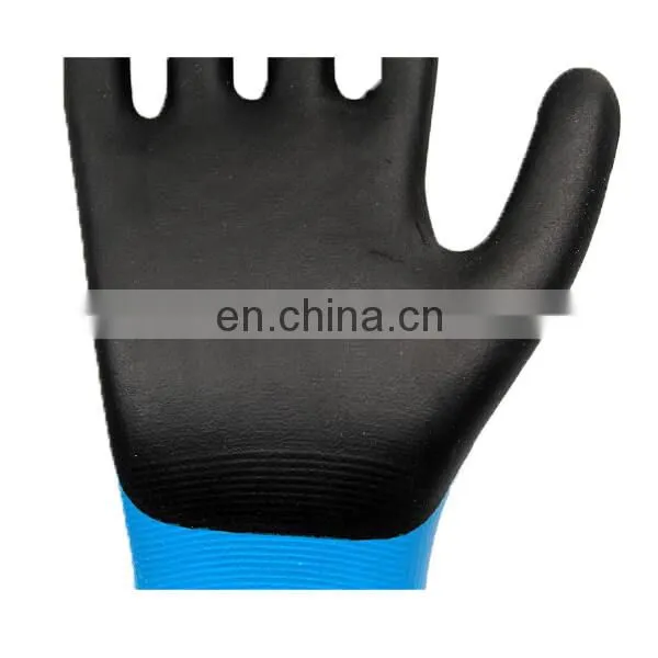 Top Quality 13G Polyester Nylon Black Latex Foam Coated Gloves photo-4
