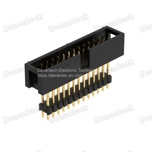 Denentech 2.54mm H9.0 W8.80 Dual Row Straight Heighten DIP Box Header photo-2