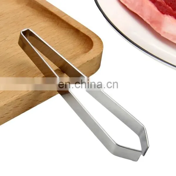 New Fish Bone Tweezers Stainless Steel Flat and Slant Tweezers Tongs Pliers Pincer Remover Tool Seafood Tools photo-3