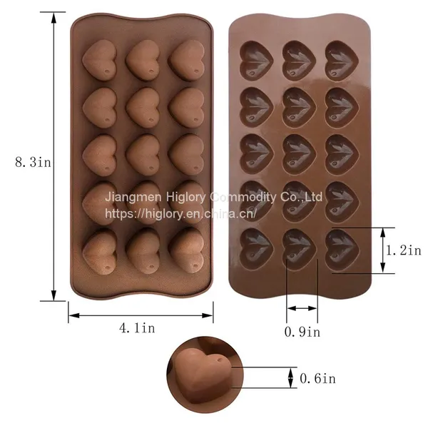 3D DIY Kitchen Accessories Fondant Candy Cake Chocolate Silicone Baking Mold 10 Cavity Love Heart Shaped Breakable Silicone Mold photo-5