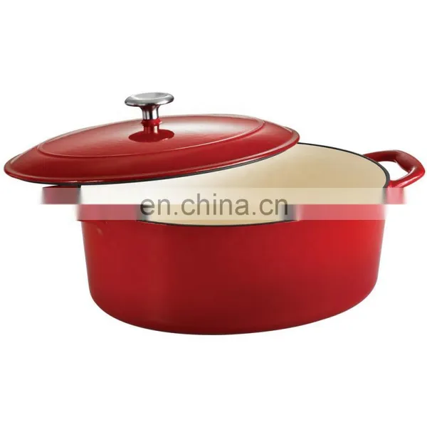 Hot Sale Safety Eco-friendly Round Red Cast Iron Enamel Casserole photo-5