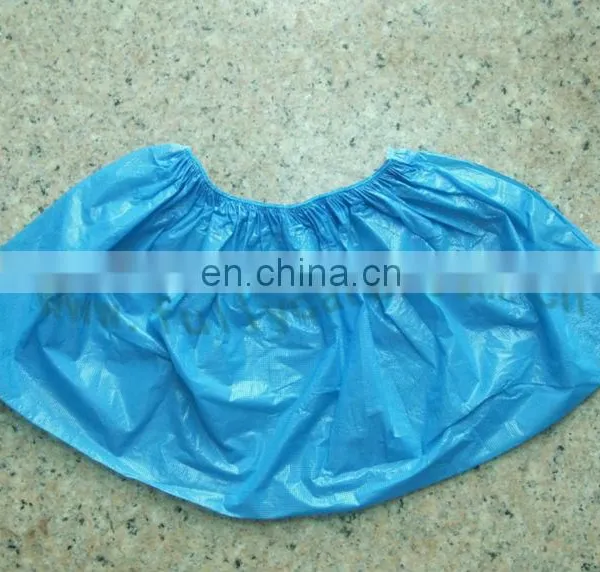 Biodegradable CPE Plastic Blue Shoe Cover photo-4