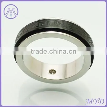 Fashion JewelrY High Quality Two Tones Stainless Steel Finger Ring photo-4