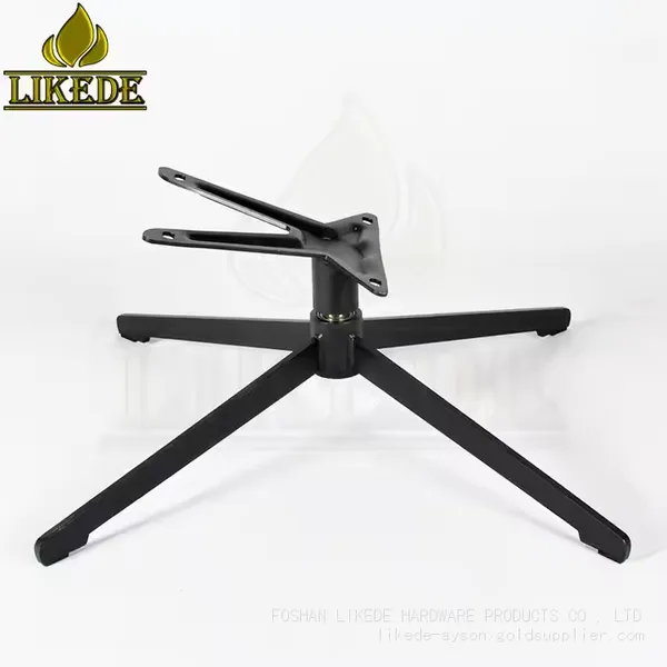 Tilt Beveled Top Plate Black Steel Iron Easy Swivel Rotating Furniture Legs Chair Base With Stylish Design photo-4