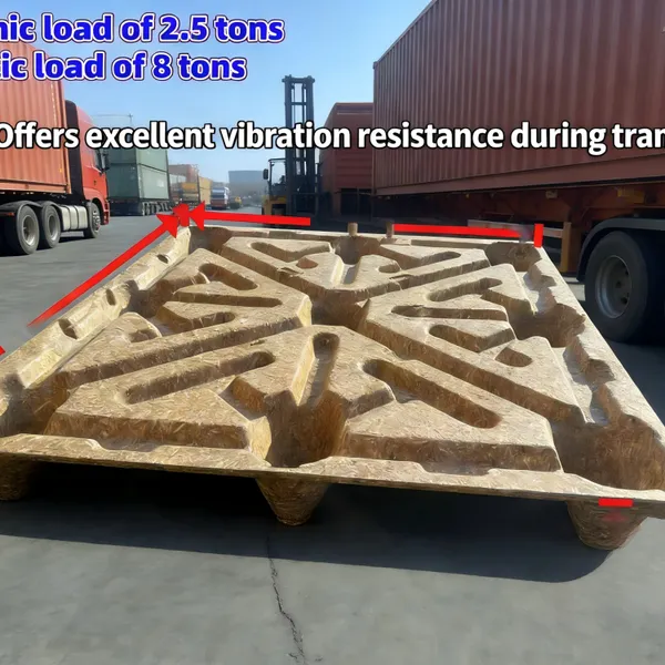 Lightweight Molded Wood Pallet — Saves on Shipping Costs, Four-Way Entry, Stackable