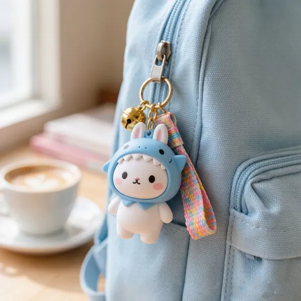 Wholesale Custom 3D PVC Cartoon Character Keychains Eco-Friendly Rubber Figure Carabiner Bag Clips photo-5