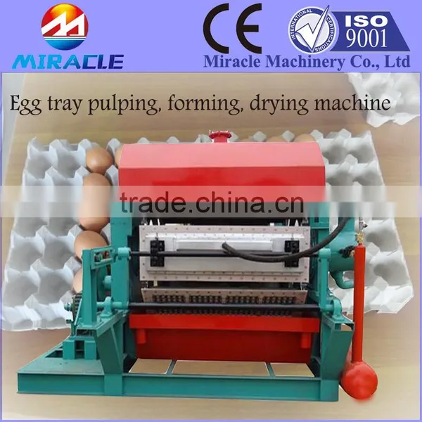 Paper tray pulping machine, molding machine of egg tray, paper pulp process system