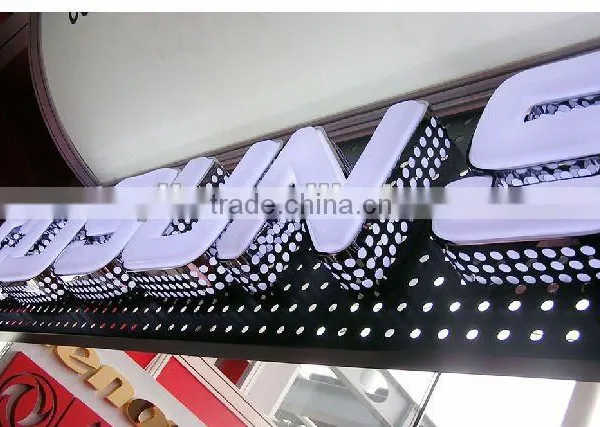 Acrylic embossing alphabet letter sign with LED light