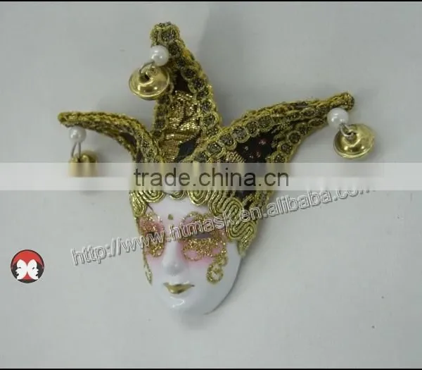 Decorative Hand Painted Ceramic Masquerade Face Mask Wall Decor photo-3
