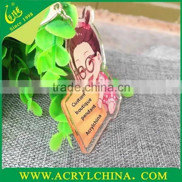 Clear Acrylic Keychain Pendant/Personalized Custom Gift Lucite photo-2