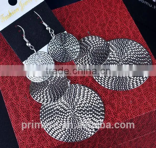 New India Multilayer Disc Fancy Design Women Baroque Gold Earrings photo-2